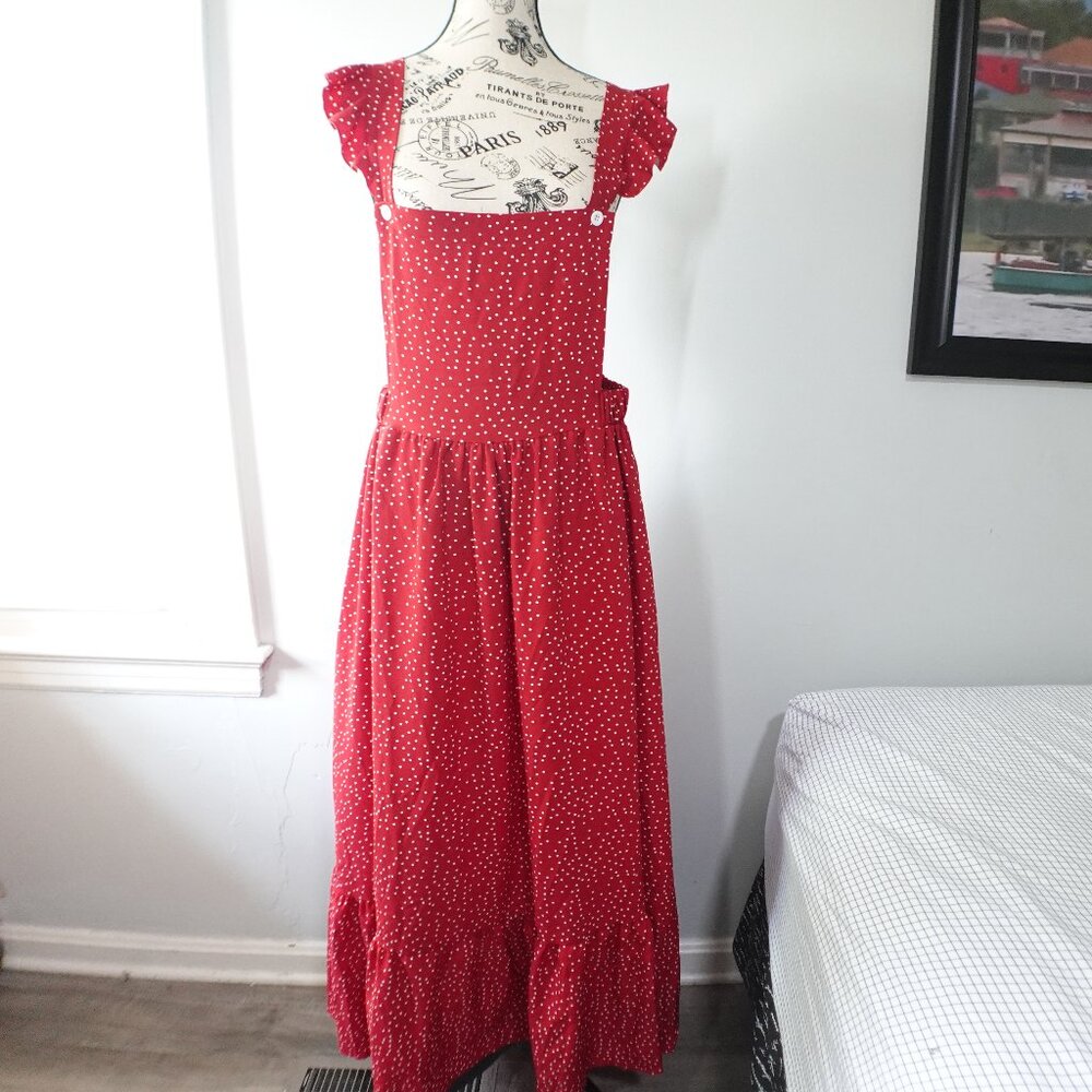 Women`s Shein suspender polka dots red long dress size XL New w/o tag Brand New